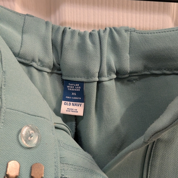 Old Navy Taylor Wide Leg Trouser Teal XS - Picture 7 of 7